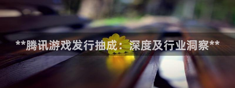 顺盈平台注册地址在哪查：**腾讯游戏发行抽成：深度及行业洞察**