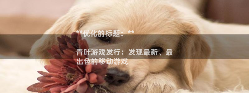 顺盈电子：**优化的标题：**

青叶游戏发行：发现最新、最
出色的移动游戏