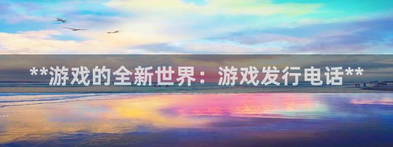 顺盈娱乐公司介绍怎么写：**游戏的全新世界：游戏发行电话**