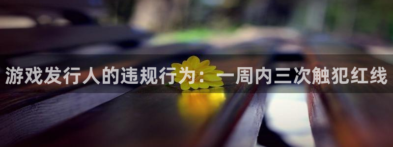 顺盈娱乐平台注册流程视频：游戏发行人的违规行为：一周内三次触犯红线