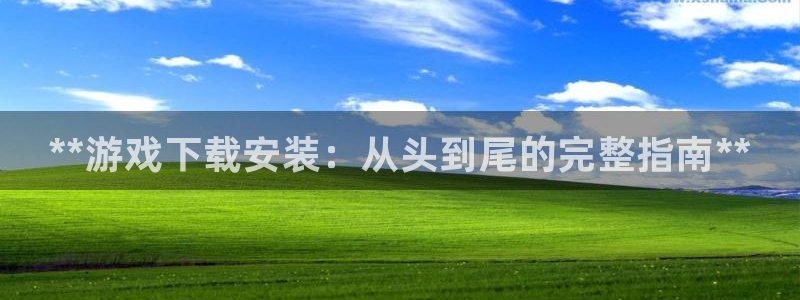 顺盈平台：**游戏下载安装：从头到尾的完整指南**